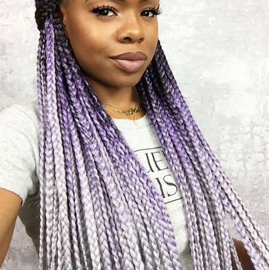 Catface Hair Black Lilac Grey Ombre Jumbo Braiding Hair